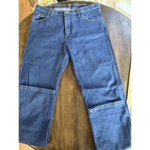 Wrangler 47MWZ Cowboy Regular Fit Blue Denim Jeans Men's Size 36x35